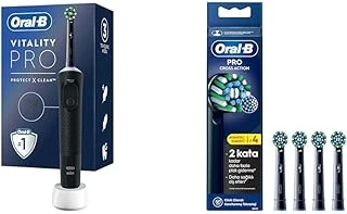 Şarjlı/Elektrikli Fırçası Vitality Siyah Koruma Temizlik + Cross Action X-Filament Siyah Şarjlı Fırçası Yedek Başlığı 4 Adet ürün görseli 1