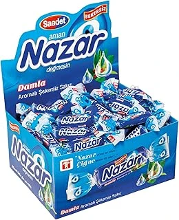 Nazar Şekersiz Nane Aromalı Sakız Damlaları 100 Adet ürün görseli 1