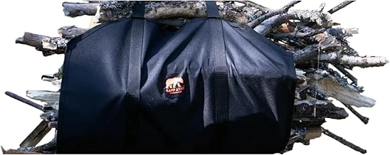 Kamp Ayısı® Woodie™ Siyah Su Geçirmez Oxford Odun Taşıma Çantası 44 Lt | Kamp Şömine Kullanımı İçin ürün görseli 1