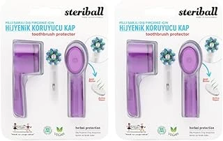 Steriball Şarjli Pi̇lli̇ Di̇ş Firçalari İçi̇n Hi̇jyeni̇k Di̇ş Firçasi Koruma Kabi-2'Li̇ Mor X 2 2Li Paket ürün görseli 1