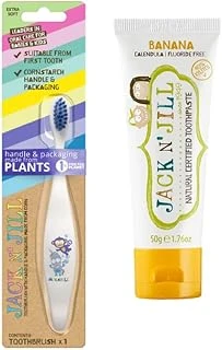 N' Jıll N Jill Bebek/Çocuk Fırçalama Seti (Unicorn&Monkey Fırçası + Muz Aromalı Macunu 50G) ürün görseli 1