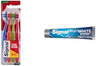 Signal Action 4'Lü (3+1) Yumuşak Fırçası Signal White System Macunu 2 Haftada Daha Beyaz Dişler 75 Ml ürün görseli 1