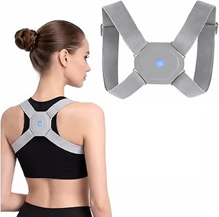 Coverzone Akıllı Sensörlü Duruş Düzeltici Postür Korse, Titreşimli Kamburluk Önleyici Omuz Sırt Destek Aparatı, Usb Şarjlı Ayarlanabilir Posture Corrector Çalışanlar Öğrenciler İçin | Jd-112 ürün görseli 1