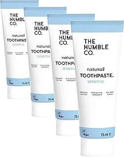 The Humble Co. Toothpaste Adult Sensitive 75 Ml Hassas Dişler Için Macunu 75 Ml, Hassas Dişler Için Özel Olarak Tasarlanmış Macunu - Minesini Yatıştırır, (4 Paketi) ürün görseli 1