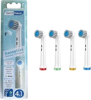 Denthauz Sensetive - Ekstra Yumuşak Uyumlu Fırçası Başlığı - 4 Adet Yedek Başlık ürün görseli 1