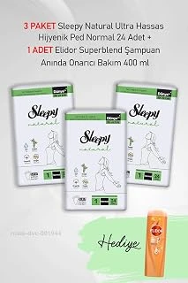 Sleepy Hijyenik Ped Normal 24 Adet X 3 Hediye Elidor Onarıcı Bakım 400 Ml ürün görseli 1