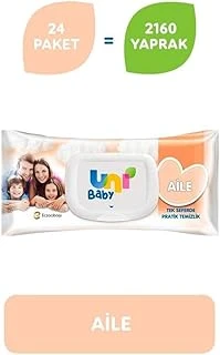 Uni Baby Aile Islak Mendil 24X90 960 Yaprak ürün görseli 1