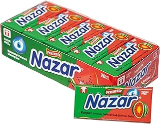 Nazar Şekersiz Karpuz Aromalı Sakız Damlaları 5 X 20 Adet ürün görseli 1