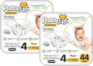 Paddlers Protection Bebek Bezi 4 Numara Maxi (7-14 Kg) 88 Adet – 2’Li Set, Maksimum Koruma ürün görseli 1