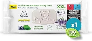 Papilion Çok Amaçlı Yüzey Temizleme Mendilleri, Lavanta Kokulu, Kir Lekeleri Çıkarır, Paraben Sls İçermez, Günlük Ev, Mutfak Ofis Temizliği İçin Yüzeye Zararsız Formül,100 Adet ürün görseli 1