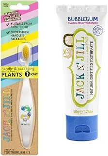 N' Jıll N Jill Doğal Bebek/Çocuk Seti (Fil&Dino Fırçası + Sakız Aromalı Macunu 50G) ürün görseli 1