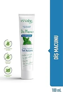 Evvahe Doğal Aloe, Vera, Nane, Yeşil, Çay, Özlü, Diş, Macunu, (90G) ürün görseli 1