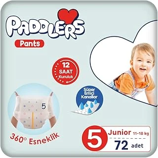 Paddlers Külot Bebek Bezi 5 Numara Junior 72 Adet (11-18 Kg) Ekstra Fırsat Paketi ürün görseli 1