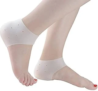 Kyrotech Silikon Topuk Koruyucu Çorap – 1 Çift | Jel Yastıklı Topuk Pedleri | Topuk Ağrısı, Aşil Tendiniti, Plantar Fasiit Çatlak Topuklar İçin Destek | Erkek & Kadın İçin Nefes Alabilir 1 Çift ürün görseli 1