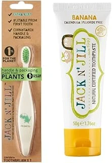 N' Jıll N Jill Bebek Fırçalama Seti (Dino Fırçası + Muz Aromalı Macunu 50G) ürün görseli 1
