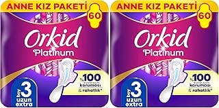 Orkid Platinum Hijyenik Ped Anne Kız Paketi Uzun Extra (Boy 3) Dev Ekonomik Paket 60 Adet Ped (2 Paketi) ürün görseli 1