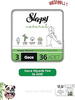 Sleepy Hassas Hijyenik Ped Gece 36 Adet Ped Rosie ürün görseli 1