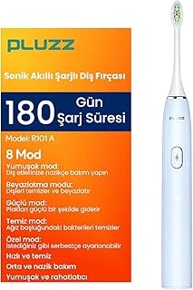 Pluzz Sonic Elektrikli Şarjlı Fırçası Pembe 180 Gün Şarj Süresi (Mavi̇) ürün görseli 1
