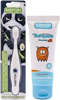 Babyton Doğal Hindistan Cevizi Macun Panda Fırça 2'Li Set ürün görseli 1