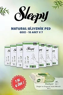 Sleepy 7 Al 6 Öde Gece Hassas Hijyenik Ped Adet 50 Li Doğal Islak Mendil ürün görseli 1