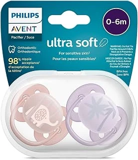 Hava Emziği Ortodontik Bpa, Ekstra Havalandırma Delikleri 0-6 Ay (Kız Tasarımı) 2'Li Paket ürün görseli 1