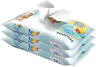 Uni Baby Aktif Sensitive Islak Mendil 3X52 156 Yaprak ürün görseli 1