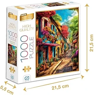 Renkli Evler 1000 Parça 2,2Mm Kalınlık 48X68Cm Profesyonel Hobi Puzzle Yapboz Serisi ürün görseli 1