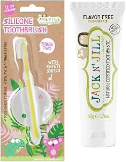 N' Jıll N Jill Bebek/Çocuk Fırçala Seti (Silikon Fırçası + Aromasız Macunu 50G) ürün görseli 1