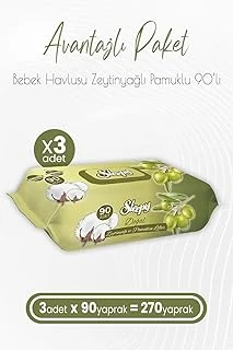 Sleepy Zeytinyağlı Pamuklu Islak Bebek Havlusu 90 Yaprak X 3 (270 Yaprak) ürün görseli 1
