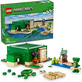 Minecraft Kaplumbağa Plaj Evi 21254-7 Yaş Üzeri Macera Oyunları Seven Çocuklar İçin 3 Adet Minecraft Minifigürü Içeren Yaratıcı Oyuncak Yapım Seti, Doğum Günü Hediyesi Fikri (234 Parça) ürün görseli 1