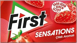 First Sensations Çilek Aromalı Şekersiz Sakız 27 Gr ürün görseli 1