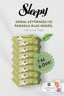 Sleepy 90' Lı Zeytinyağlı Pamuklu Bebek Mendili 7 Al 6 Öde Hediyeli ürün görseli 1