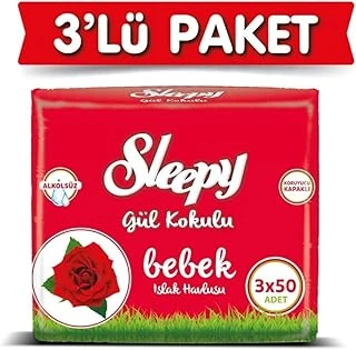 Sleepy Gül Kokulu Islak Bebek Havlusu 50 Yaprak X 3 Adet ürün görseli 1