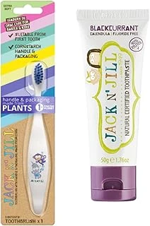 N' Jıll N Jill Bebek/Çocuk Fırçalama Seti (Unicorn&Monkey Fırçası + Frenk Üzüm Aromalı Macunu 50G) ürün görseli 1