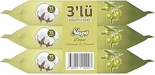 Sleepy Pamuk Zeytin Cep Mendili 3X15 (45 Yaprak) ürün görseli 1