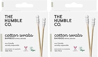 Humble Brush Bamboo Cotton Swabs Spiral White-Spiral Kulak Çubuğu Beyaz 2Li Paket ürün görseli 1