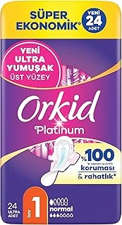 Orkid Platinum Hijyenik Ped Normal (Boy 1) Süper Ekonomik Paket 24 Adet Ped ürün görseli 1
