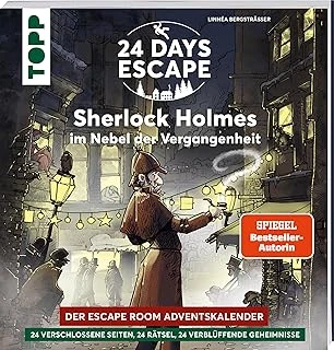 24 Days Escape – Der Escape Room Adventskalender: Sherlock Holmes Im Nebel Der Vergangenheit: 24 Verschlossene Rätselseiten Und Xxl-Poster. Das Escape ... Hours Escape: Escape Room Als Spiel & Buch) ürün görseli 1