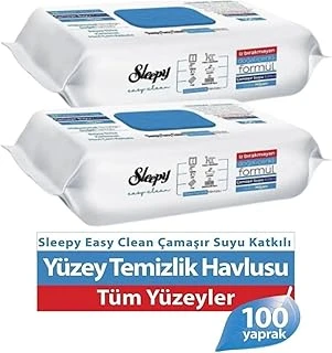 Sleepy Easy Clean Yüzey Temizlik Havlusu 2 * 100'Lü Çamaşır Suyu Katkılı ürün görseli 1