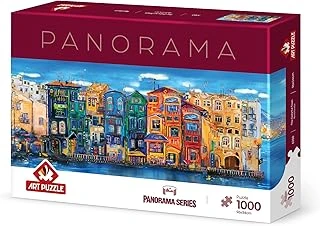 Puzzle Renkli Kasaba 1000 Parça Panorama Puzzle ürün görseli 1