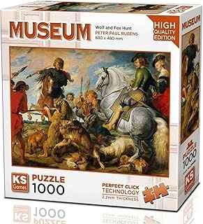 20666 Wolf And Fox Hunt 1000 Parça Puzzle -Ks Puzzle ürün görseli 1