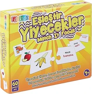 Eğitici Oyuncak Eşleştir Mukavva Puzzle Yiyecekler ürün görseli 1
