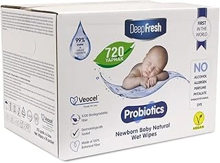 Deep Fresh Alkolsüz Parabensiz Yenidoğan Bebek Islak Mendili 720 Yaprak (18 X 40 Adet) ürün görseli 1