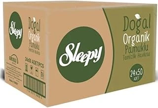 Sleepy Doğal Organik Pamuklu Temizlik Havlusu 50 Yaprak X 24 Paket ürün görseli 1