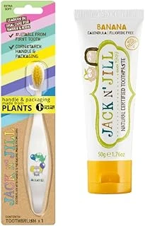 N Jill Bebek Fırçalama Seti (Fil&Dino Fırçası + Muz Aromalı Macun 50G) ürün görseli 1