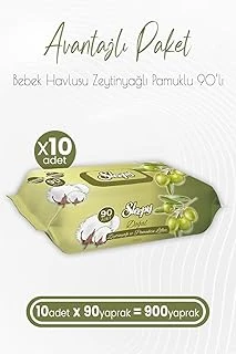 Sleepy Zeytinyağlı Pamuklu Islak Bebek Havlusu 90 Yaprak X 10 (900 Yaprak) ürün görseli 1