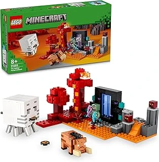 Minecraft Nether Geçidi Pususu 21255-8 Yaş Üzeri Macera Oyunları Seven Çocuklar İçin Yaratıcı Oyuncak Yapım Seti (352 Parça) ürün görseli 1