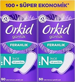 Orkid Yaprak Günlük Ped Normal Süper Ekonomik Paket 100 Adet Ped ürün görseli 1