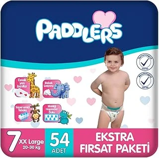 Paddlers Bebek Bezi 7 Numara Xx-Large 54 Adet (20-30 Kg) Ekstra Fırsat Paketi ürün görseli 1