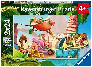 Ravensburger 2X24 Parça Gigantosaurus Dinozor Yapboz ürün görseli 1